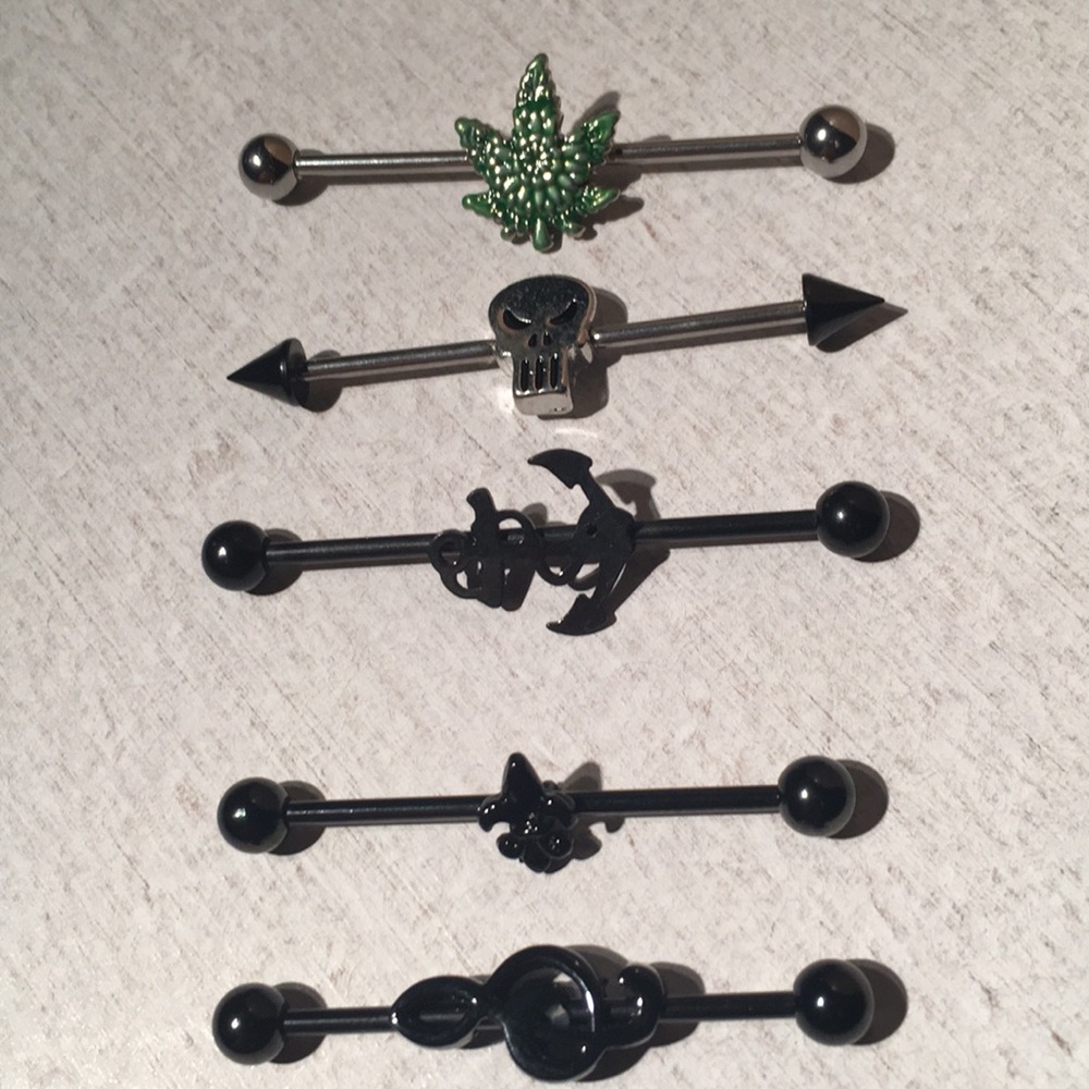 NEW Stainless Steel Industrials jewelry black